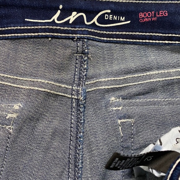 INC International Concepts Women Denim Boot Cut Jeans Medium Wash Size 12 - Picture 6 of 15